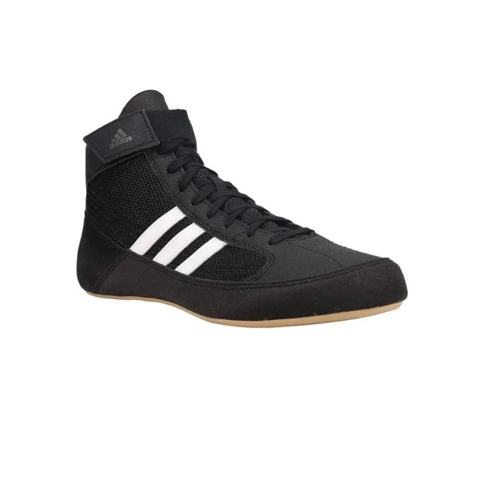 Adidas Hvc Size 14 Wrestling Lutte Black/White Lightweight Shoes, New